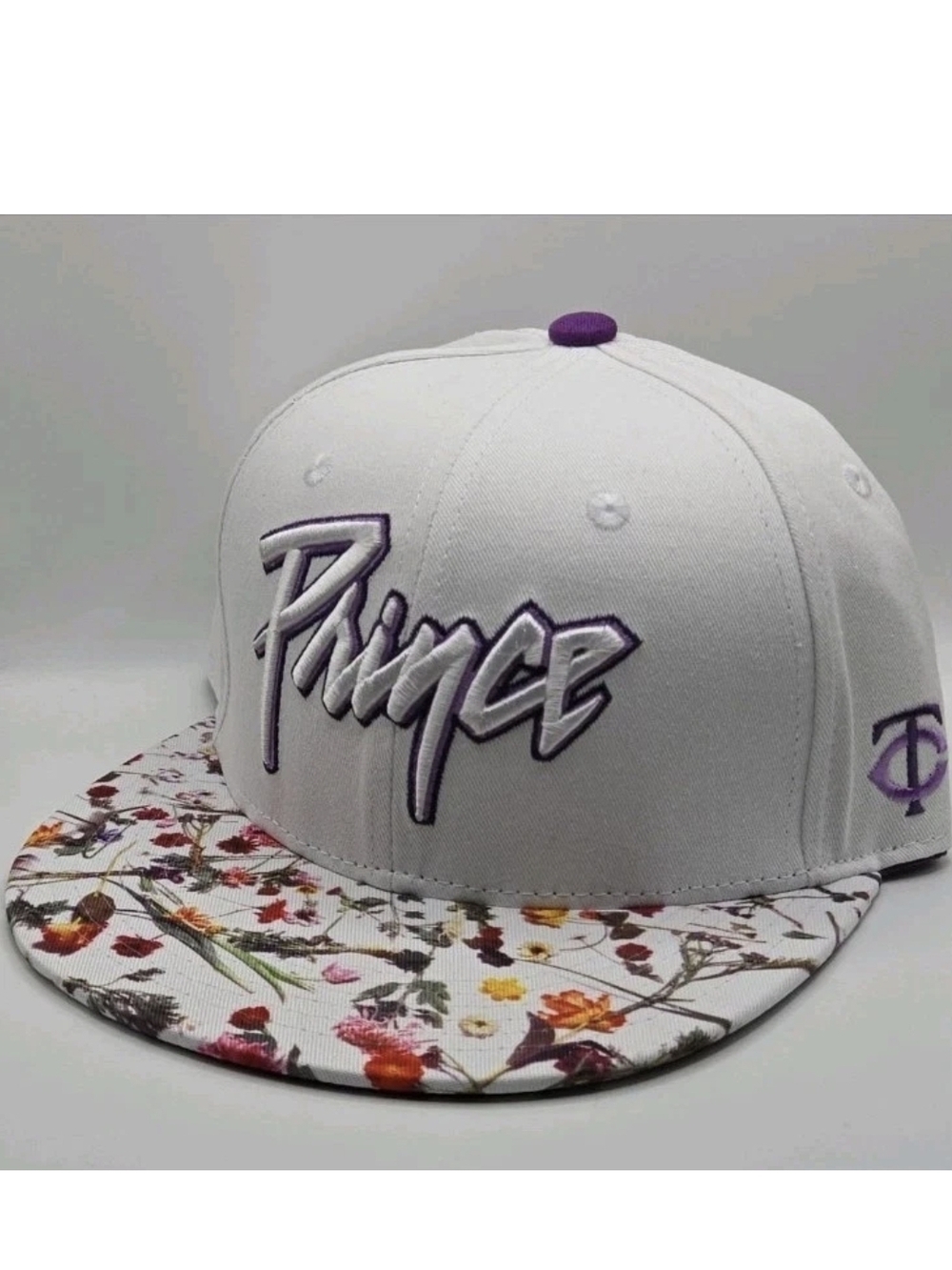 Prince Minnesota Twins Hat Snapback Baseball Cap White Purple Rain